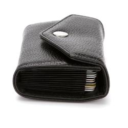 ZHF016 Anti-magnetic RFID Wallet Creative Buckle Wallet PU Leather Lychee Pattern Accordion Type Card Case