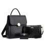 2024 New Women'S Bag Fashion Backpack Korean Version Of Mother Bag Three-Piece Set