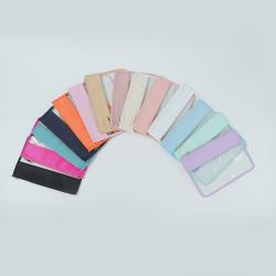 Keymay Hot Sale USA Free Shipping 10 Colors Toiletry Pouch Flat PVC Cosmetic Bag Clear Makeup Bag Transparent Cosmetic Bag