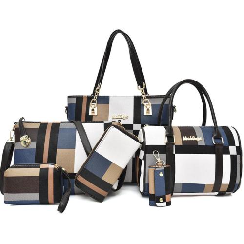 ZR302 New Zimu Bag 2023 Versatile Large Capacity Women's Bag Six Piece Set Wallet One Shoulder Crossbody Handheld Simple