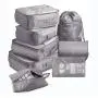Gelory Custom Logo Multifunctional Travel Bag Waterproof Luggage Set Portable Packing Cubes Travel Luggage Organizer 8 pcs Set