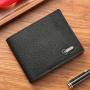 Men's Casual Short Leather Wallet Waterproof with Open Closure Wholesale Stock for Cross-Border Business