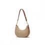 2024 Summer new straw woven underarm bags  one-shoulder crescent bag straw woven bag Vacation