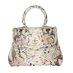 Vintage Genuine Snake skin Leather Women Handbag