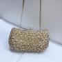 New metal rhinestones inlaid for evening dress banquet party handbag crystal women's bags purple evening clutch bag pochette femme