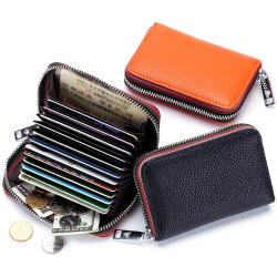 Custom fashion women coin purse leather mini wallet rfid blocking leather coin purse wallet for women