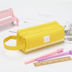 Large Capacity Pencil Case With Handle Creative Double-Layer Pencil Case Custom Logo Multifunctional Pencil Bag