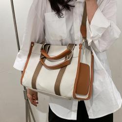 Large capacity canvas bag for women's 2023 new niche portable tote bag