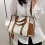Large capacity canvas bag for women's 2023 new niche portable tote bag