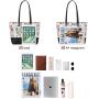 LOVEVOOK 2022 wholesale PU leather womens handbags set large office hand bags ladies shoulder tote bag women purses and handbags