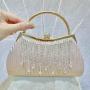 New design ladies dress bag satin wedding bags women's bag custom evening clutch handbag rhinestone tassels handbags