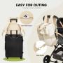 LOVEVOOK high quality multifunctional portable baby diaper bags expandable solid canvas backpack diaper bag mommy bag with usb