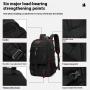 ZF060 Travel Backpack Male Outdoor Hiking Bag Waterproof Wear-resistant Student Computer Bag Polyester USB Port Large Capacity