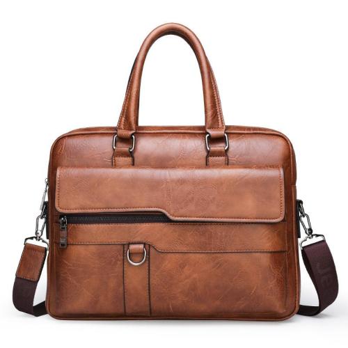 KBW100 New Business Leisure Bag PU High Quality Horizontal Briefcase Shoulder Crossbody Large Capacity Travel Men Handbags
