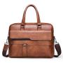 KBW100 New Business Leisure Bag PU High Quality Horizontal Briefcase Shoulder Crossbody Large Capacity Travel Men Handbags