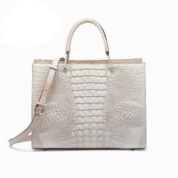 Sac A Main De Lux Pour Femm Famous Brands White Genuine Crocodile Handbags Luxury Trendy High Quality Designer Women Should Bags