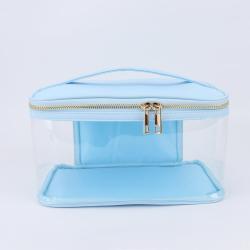 New PatternTransparent Waterproof  Lightweight With Handle Custom Zipper Pouch Makeup Bag Custom Cosmetic Bag