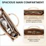 LOVEVOOK Quilted Design Laptop Bags for Women 15.6 in Waterproof Work Tote Bag with Clutch Travel Business Shoulder Bag Handbag
