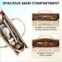 LOVEVOOK Quilted Design Laptop Bags for Women 15.6 in Waterproof Work Tote Bag with Clutch Travel Business Shoulder Bag Handbag