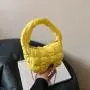 Embroidery Handbag Women'S New Candy Color Chain Shoulder Bag Pleated Cloud Crossbody Bag