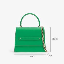 Wholesale Factory Pu Vegan Leather Fashion Small Ladies Handbags Metal Chain Crossbody Bags For Women