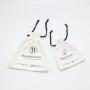 Custom Black Logo Printed Canvas Gift Makeup Pouch Luxury Skincare Dust Cosmetic Packaging Drawstring Bag
