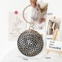 Hot selling rhinestone round bags diamond crystal bags evening clutch bag metal ball chain party women handbags