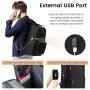 LOVEVOOK Waterproof Business Back pack with USB Port TSA Friendly Travel School Bookbag 15.6 In Laptop Backpack for Men Women