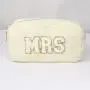 Keymay Bag Custom Letter Patches Hot Pink Cute Travel Makeup Pouch Portable Waterproof Nylon Cosmetic Bags