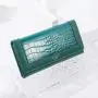 New crocodile pattern buckle women's long wallet