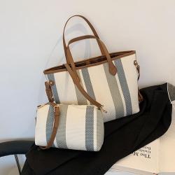 Custom Fashion Tote Hand Bag Larger Capacity Canvas Tote Bag With Zipper Outdoor Shoulder Bag Leather Handle For Women Girl
