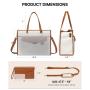 LOVEVOOK classic elegant 15.6 Vintage Leather Tote Bag for ladies office computer Briefcase large shoulder women laptop handbags