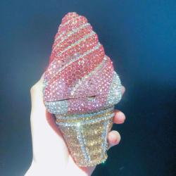 Handbag hand rhinestone ice cream clutch crystal purse evening bags