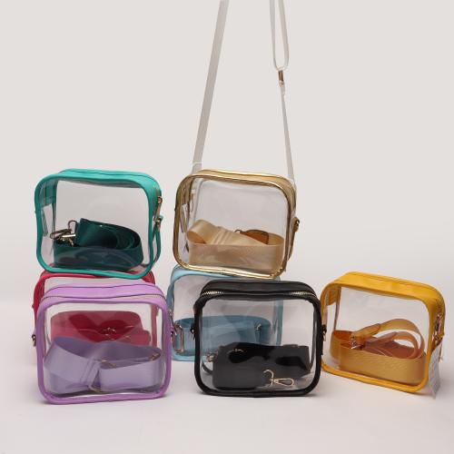 Waterproof Ladies Transparent Messenger Shoulder Bag Girls Concert Game Day Event Clear Stadium Bags Clear PVC Crossbody Bag