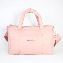 CHANGRONG Custom Mini Ladies Pink Nylon Sports Gym puffer duffle bag