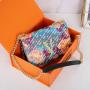 2024 fashion chain bags for women elegant soft purses and handbags trendy printing leather bag crossbody side bag for girl 24 cm