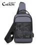 2022 Teenagers Boys Sacoche Homme Walking Sport Fashion Unique Usb Charging Sling Shoulder Chest Bag With Logo