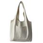 Large Capacity Solid Color White Handbag Canvas Tote Shopping Bag Casual Cloth shoulder cotton bag For Girls Ladies