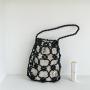 Wholesale New Summer Handbag Casual Beaded Handbag Hollow Imitation Pearl High Quality Hand Woven Bag