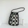 Wholesale New Summer Handbag Casual Beaded Handbag Hollow Imitation Pearl High Quality Hand Woven Bag