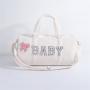 Keymay RTS Personalized Embroidery Chenille Letter Patches Sherpa Overnight Duffle Bag Sherpa Weekender Bag Foldable Duffle Bag