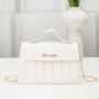 Wholesale Pressure Lattice Portable Small Square Bag 2022 Lady Magnetic Button Handbag Fresh Stylish Pu Leather Shoulder Bag