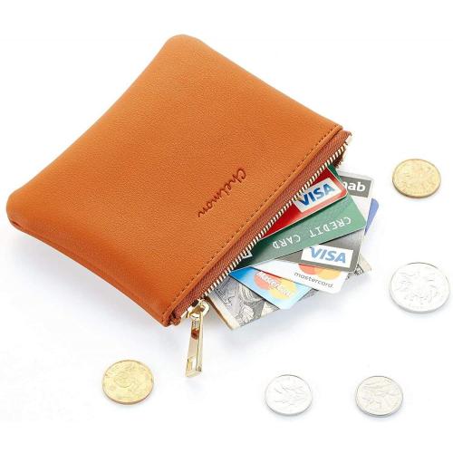 Gelory Factory Wholesale Genuine Leather Coin Purse Pouch Change Purse With Zipper For Men Women
