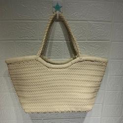 2024 New Fashion Single Shoulder Tote Bag Large Capacity Mother Female's Handmade Woven Polyester Lining Handmade Bag