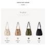 New Nylon Shoulder Bag External Pocket Cool Girls Nylon Tote Bag Drawstring Design Waterproof Bucket Bag for Women