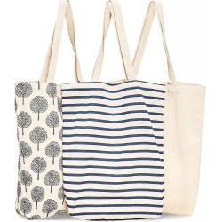 Gelory New Designer Trendy Custom Fashion Large Handle Grocery Tote Bag Reusable Cotton Grocery Shopping Tote Bags