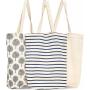 Gelory New Designer Trendy Custom Fashion Large Handle Grocery Tote Bag Reusable Cotton Grocery Shopping Tote Bags