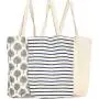Gelory New Designer Trendy Custom Fashion Large Handle Grocery Tote Bag Reusable Cotton Grocery Shopping Tote Bags