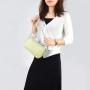 Guangzhou factory elegant armpit sling handbags bohemian straw bag light green shoulder bags for ladies