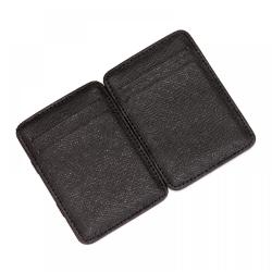CUIKCA New Fashion ID & Credit Card Holders Magic Wallet Money Clip PU Leather Elastic Wallet For Men Business Credit Card case